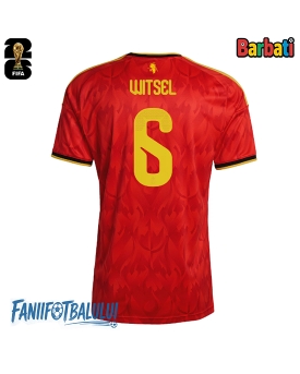 Belgia Axel Witsel #6 Tricou Fotbal Replică Mondial 2026 Barbati Acasa